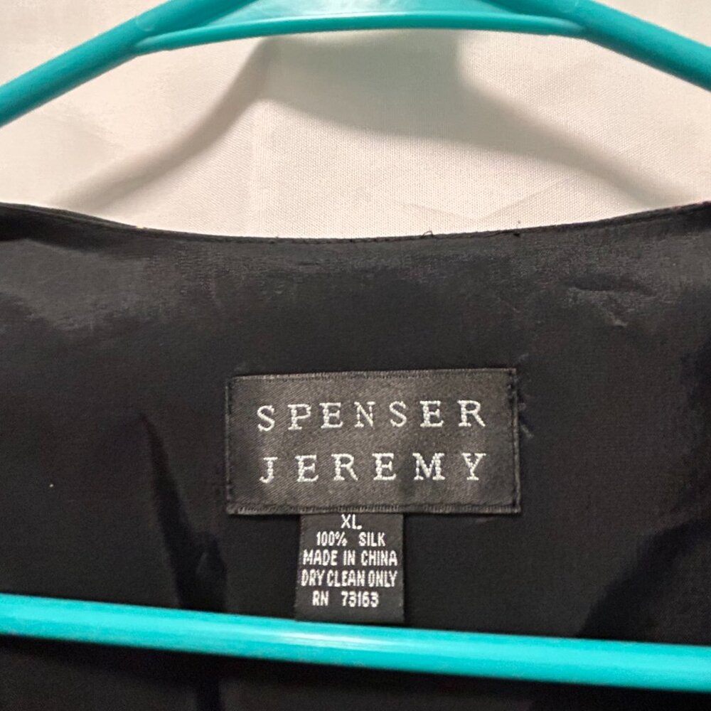 Spenser Jeremy Vintage 1990s Floral Silk Vest - Size XL - Picture 5 of 9